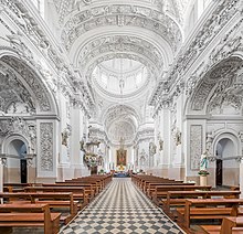 Central nave of the Church of St. Peter and St. Paul, Vilnius, Lithuania, an example of a Baroque church interior St. Peter and St. Paul's Church 1, Vilnius, Lithuania - Diliff.jpg