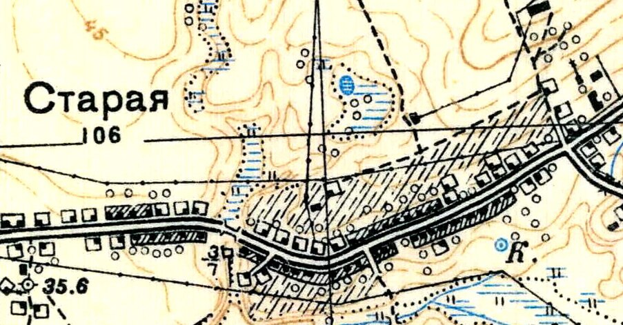 План деревни Старая. 1939 год