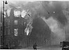 Burning buildings, Warsaw Ghetto Uprising