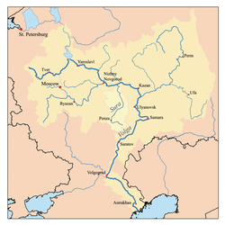Suran valuma-alue Volgan vesistöalueella
