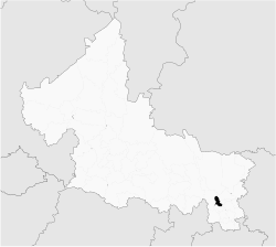 Location of the municipality in San Luis Potosí