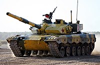 Тип 96B на танковом биатлоне 2017 года