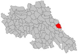 Location in Iași County