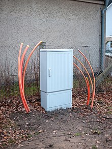 FTTC during installation in Germany Utility box, Ribnitz-Damgarten (P1070873).jpg