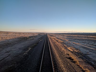 Vanishing point from the back of the California Zephyr