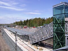 The station being rebuilt in 2012