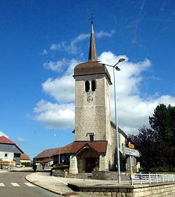 Skyline of Dompierre-les-Tilleuls