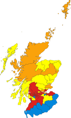 The notional results of the 2007 election, based on the new boundaries 2011 NOTIONAL.svg