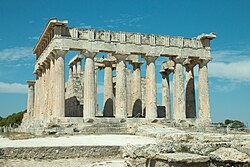 Le temple d'Aphaïa à Égine.