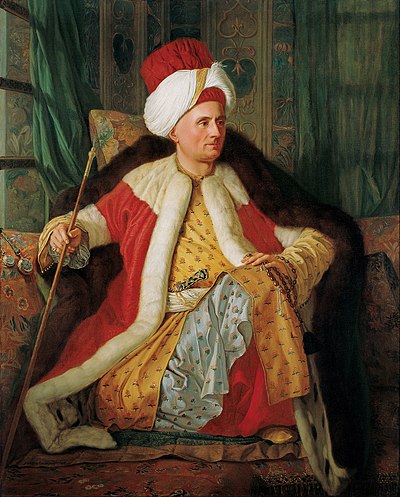 سفیر امپراتوری فرانسه شارل گراویه در لباس اشراف دربار عثمانی