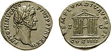 Antoninus Pius sestertius - Templum Divi Augusti - RIC 1004.jpg