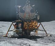 The Apollo Lunar Module on the lunar surface