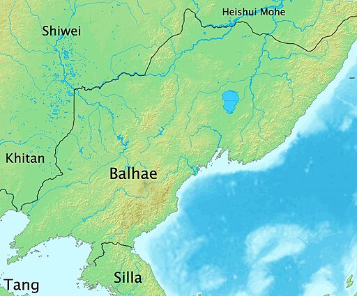 The territory of Balhae in 830, during a reign of King Seon of Balhae.[1][2]