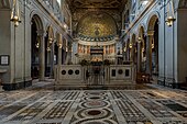 Interior of the second basilica Basilica di San Clemente al Laterano - interno.jpg