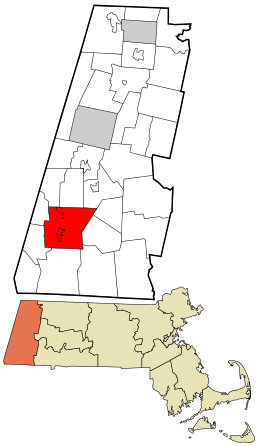 Berkshire County Massachusetts incorporated and unincorporated areas Great Barrington highlighted.svg