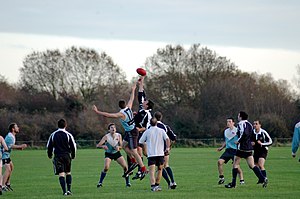 Cambridge and Oxford Universities play Australian rules football Cambridgeoxfordfootball.jpg