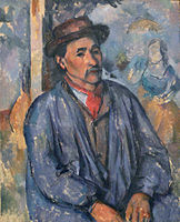 Paul Cézanne, Muž v modré haleně, 1896-1897