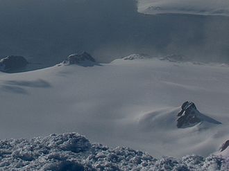 Blick vom Mount Friesland auf das Charrúa Gap