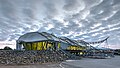 11. A Wiesmann kiállítóterem (Wiesmann gekkó) megvilágítása a Dülmener Sommer 2018 zárókoncertjére (Dülmen, Észak-Rajna-Vesztfália, Németország) (javítás)/(csere)