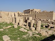 Ruins of the Dendera mammisi built by Pharaoh Nectanebo I (379/378–361/360 BC), one of the last native pharaohs.