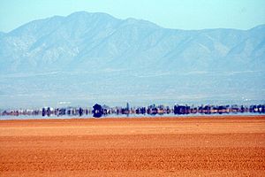 Inferior Mirage in Mojave Desert.