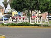 Senyal del districte a l’avinguda La Molina
