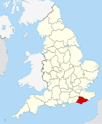 East Sussex shown within England East Sussex UK locator map 2010.svg