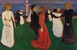 Painting by Edvard Munch, "The Dance of Life", 1899-1900. Edvard Munch - The dance of life (1899-1900).jpg