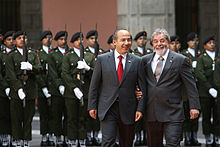 President Felipe Calderon with President of Brazil Luiz Inacio Lula da Silva. Felipe Calderon Lula da Silva.jpg