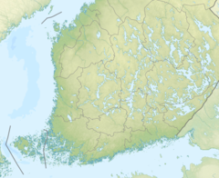 サイマー湖の位置（フィンランド南部内）