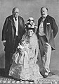 A black and white portrait of the the FitzGeorge family photographed in 1900.