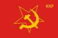 Bandera del Partíu Comunista de Curdistán.