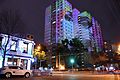 Atherton Gardens towers during the Gertrude Street Projection festival