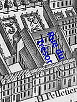 L'hôtel d'Effiat en 1734, sur le plan de Turgot.