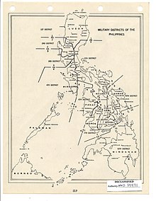 The 10 Military Districts recognized by the US Army. HQ Philippines Command, U.S. Army Recognition Program of Philippine Guerrillas, ca. 1949 (1) - NARA - 6921767 (page 225).jpg