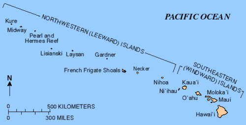 Map of the Hawaiian Islands