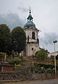 Horní Police, la torre de la iglesia (kostel Navštívení Panny Marie)