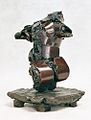 Avant Garde: Bronze with dark patina and acrylic washes, height: 14", 1986