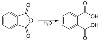 Hidrolise van ftaalsuuranhidried na ftaalsuur