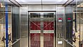 Inside of the glass elevator at Tysons Corner Center