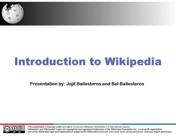 Introduction to Wikipedia