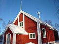 Miniatuur voor Bestand:Jukkasjärvi wooden church from outside.jpg