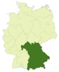 Карта Германии: выделена баварская футбольная ассоциация