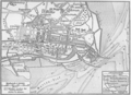 Lage auf einem alten Stadtplan in der linken oberen Ecke