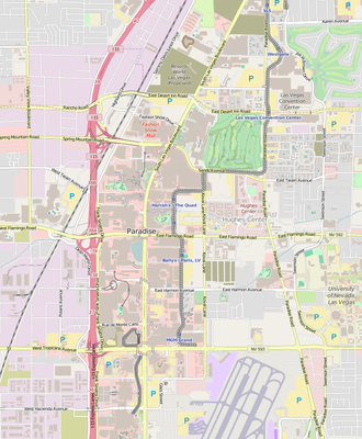 Location map United States Las Vegas Strip