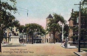 La plaza en una postal de 1906