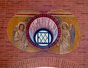 Marienkapelle, Nordwand: Zwei Engel als Rest der historischen Fresken
