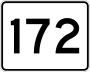 Route 172 marker