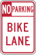 No parking bike lane