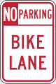 R7-9 No parking bike lane